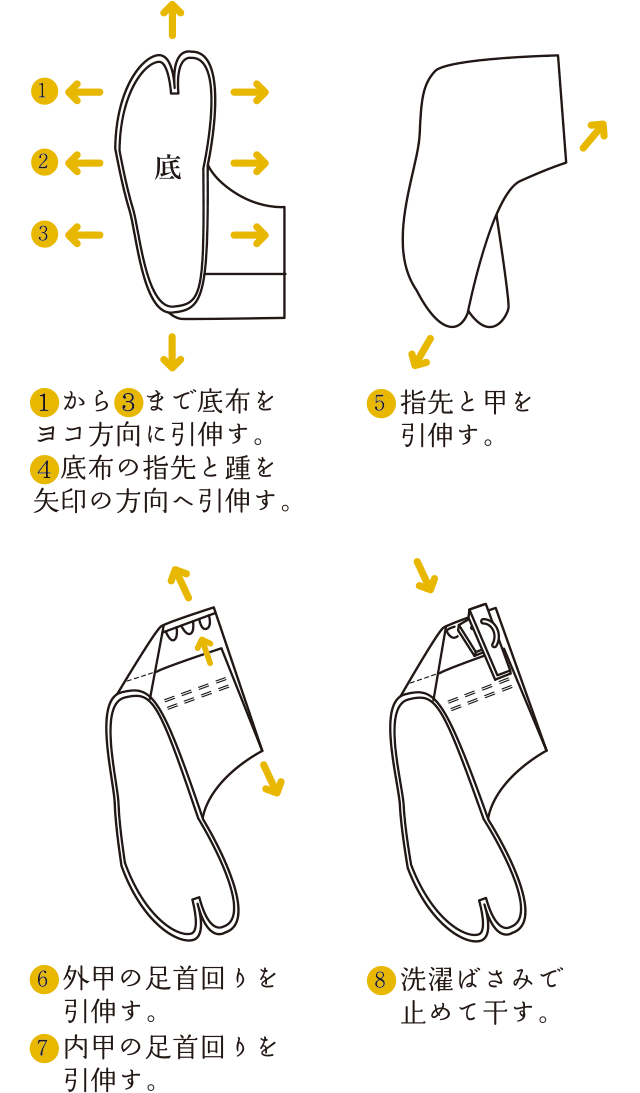 足袋の洗濯と干し方