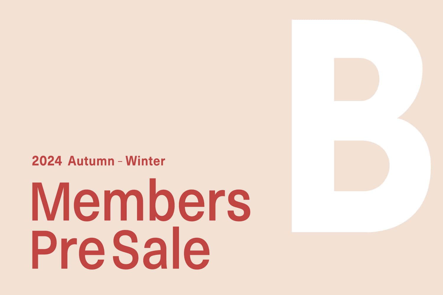 2024AW Members Pre Sale